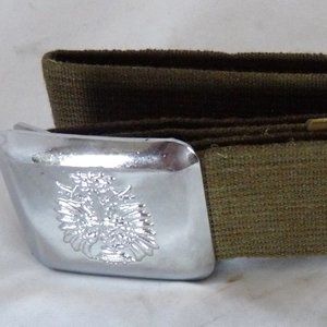 Vintage Spanish military web belt buckle uniform costumer